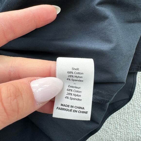 Cinq à Sept Jessalyn Cotton Blend Double Layer Navy Mini Dress Size Large - Picture 12 of 14